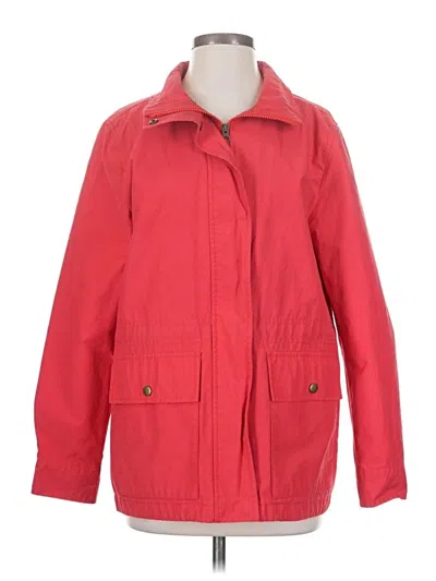 Pre-owned Lands' End Cardigan Sweater In Red