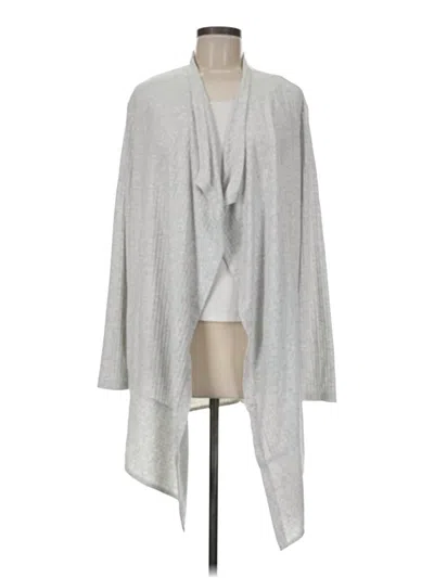 Pre-owned Lands' End Cardigan Sweater In Silver