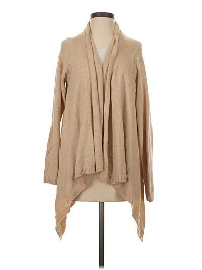 Pre-owned Lands' End Cardigan Sweater In Tan