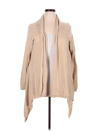Pre-owned Lands' End Cardigan Sweater In Tan