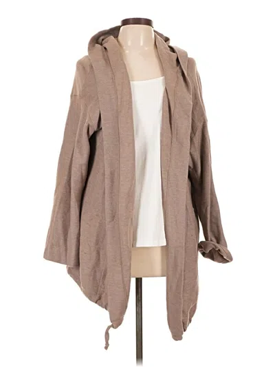 Pre-owned Lands' End Cardigan Sweater In Tan