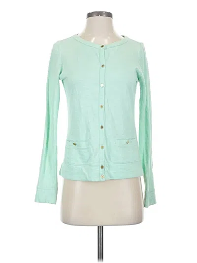 Pre-owned Lands' End Cardigan Sweater In Teal