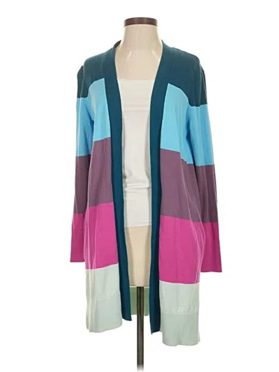 Pre-owned Lands' End Cardigan Sweater In Teal