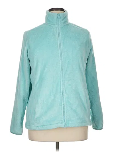 Pre-owned Lands' End Cardigan Sweater In Teal