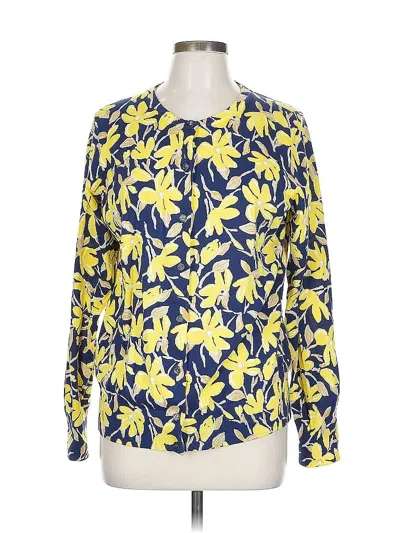 Pre-owned Lands' End Cardigan Sweater In Yellow