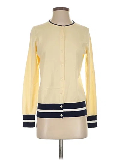 Pre-owned Lands' End Cardigan Sweater In Yellow