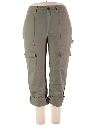 Pre-owned Lands' End Cargo Pants In Green