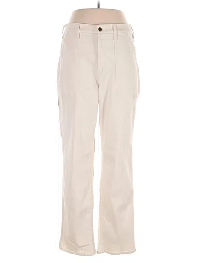 Pre-owned Lands' End Cargo Pants In Ivory