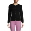 Lands' End Cashmere Cardigan Sweater In Black