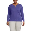 Lands' End Cashmere Cardigan Sweater In Blue