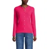 Lands' End Cashmere Cardigan Sweater In Bright Petunia Rose