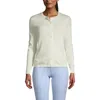 Lands' End Cashmere Cardigan Sweater In Fresh Ivory