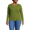 Lands' End Cashmere Cardigan Sweater In Green