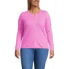 Lands' End Cashmere Cardigan Sweater In Pink