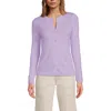Lands' End Cashmere Cardigan Sweater In Washed Lavender Heather