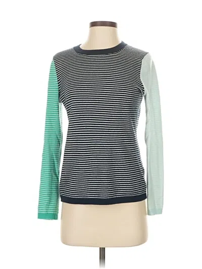 Pre-owned Lands' End Cashmere Pullover Sweater In Blue