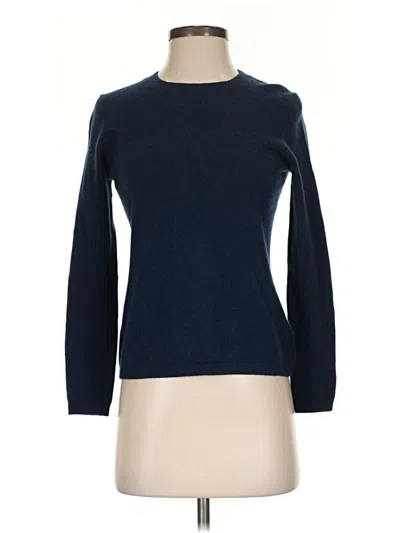 Pre-owned Lands' End Cashmere Pullover Sweater In Blue