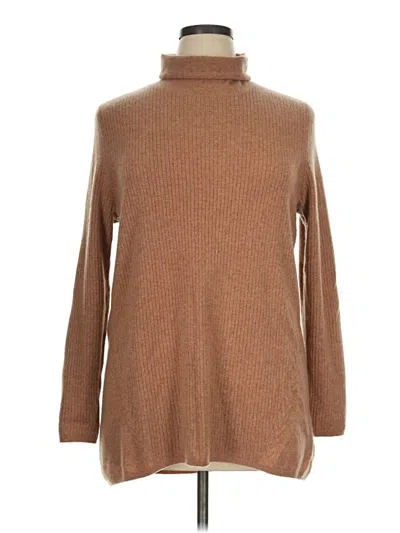 Pre-owned Lands' End Cashmere Pullover Sweater In Brown
