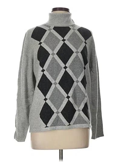 Pre-owned Lands' End Cashmere Pullover Sweater In Gray