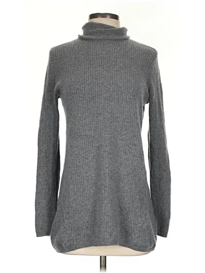Pre-owned Lands' End Cashmere Pullover Sweater In Gray