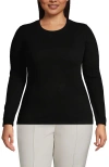 Lands' End Cashmere Sweater In Black
