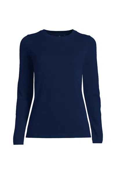 Lands' End Cashmere Sweater In Blue