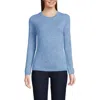 Lands' End Cashmere Sweater In Cloudy Blue Heather Donegal