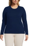 Lands' End Plus Size Cashmere Sweater In Deep Sea Navy