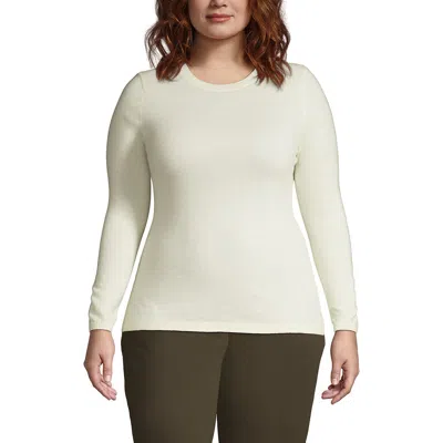 Lands' End Cashmere Sweater In Fresh Ivory