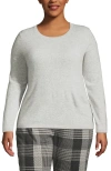 Lands' End Cashmere Sweater In Gray Heather