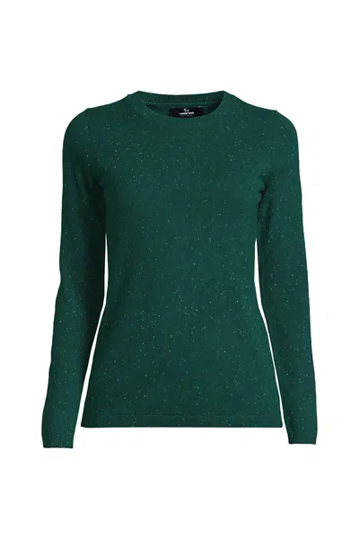 Lands' End Cashmere Sweater In Green