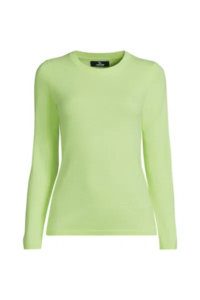 Lands' End Cashmere Sweater In Green