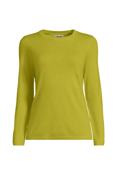 Lands' End Cashmere Sweater In Green
