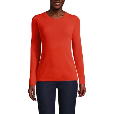 Lands' End Cashmere Sweater In Papaya