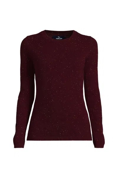 Lands' End Cashmere Sweater In Burgundy