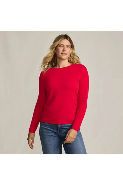 Lands' End Cashmere Sweater In Red