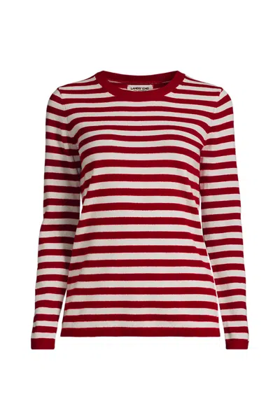 Lands' End Cashmere Sweater In Red