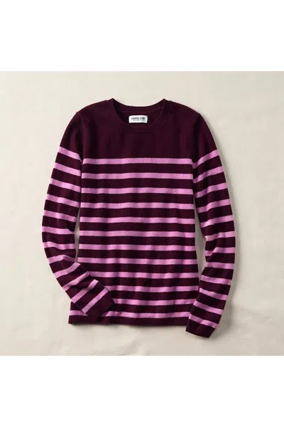 Lands' End Cashmere Sweater In Burgundy