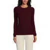 Lands' End Cashmere Sweater In Rich Burgundy Donegal