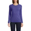 Lands' End Cashmere Sweater In Rich Periwinkle Heather