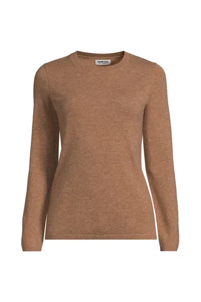 Lands' End Cashmere Sweater In Brown