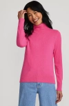 Lands' End Cashmere Turtleneck Sweater In Apple Blossom