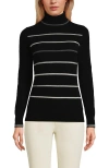 Lands' End Cashmere Turtleneck Sweater In Black