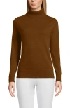 Lands' End Cashmere Turtleneck Sweater In Brown