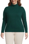 Lands' End Cashmere Turtleneck Sweater In Green
