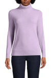 Lands' End Cashmere Turtleneck Sweater In Light Soft Amethyst