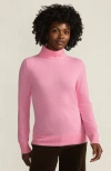 Lands' End Cashmere Turtleneck Sweater In Pink
