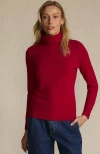 Lands' End Cashmere Turtleneck Sweater In Red