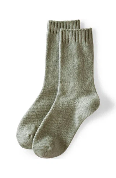 Lands' End Cashtouch Crew Socks In Animal Print