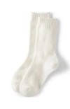 Lands' End Cashtouch Crew Socks In Ivory